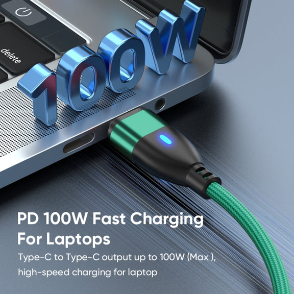 ENKAY 3 in 1 PD100W Type-C to Type-C / 8 Pin / Micro USB Magnetic Fast Charging Cable, Cable Length:1.8m(Red)