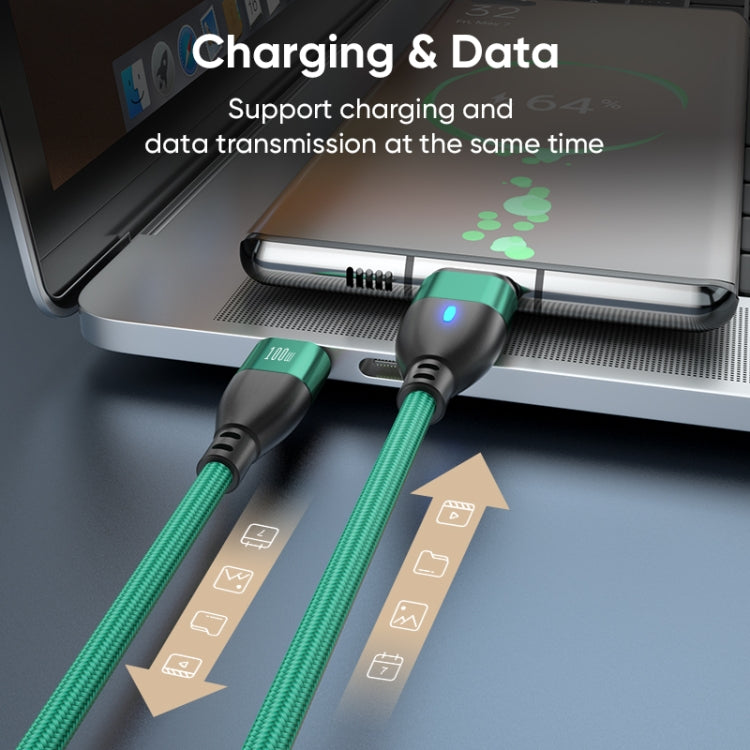 ENKAY 3 in 1 PD100W Type-C to Type-C / 8 Pin / Micro USB Magnetic Fast Charging Cable, Cable Length:1.8m(Red)
