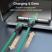 ENKAY 3 in 1 PD100W Type-C to Type-C / 8 Pin / Micro USB Magnetic Fast Charging Cable, Cable Length:1.8m(Red)