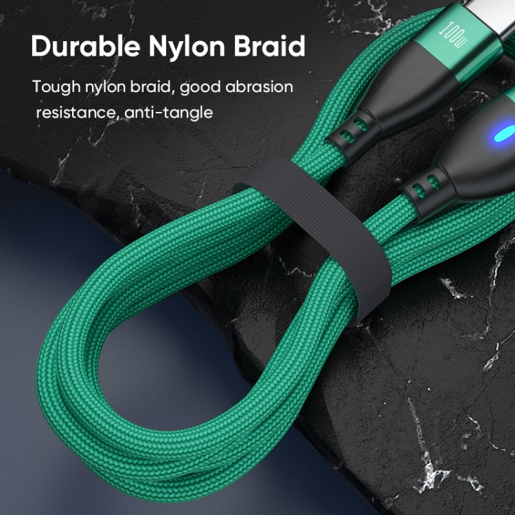 ENKAY 3 in 1 PD100W Type-C to Type-C / 8 Pin / Micro USB Magnetic Fast Charging Cable, Cable Length:1m(Black)