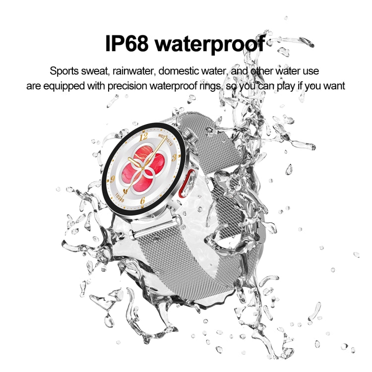 ET490 1.27 inch Color Screen Smart Watch Steel Strap, Support Bluetooth Call / ECG(Gold)