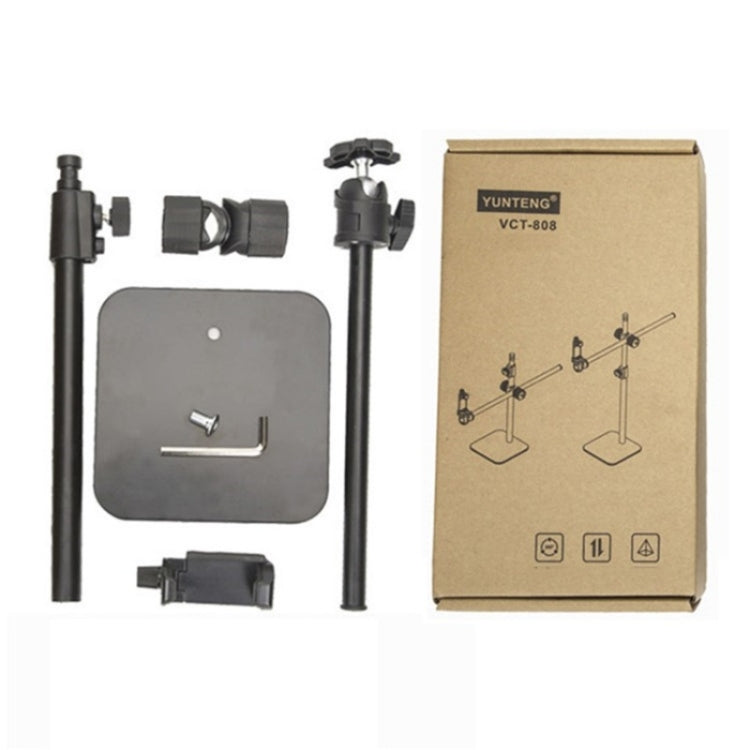 YUNTENG VCT-808 Table Phone Clip Holder Microphone DSLR Camera Desktop Mount Stand