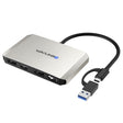 WAVLINK WL-UG69DH2 Dual Monitor USB+Type-C to Dual 4K HD DisplayPort Adapter Splitter(Silver) - free shipping - PMC TechLife - Order now!