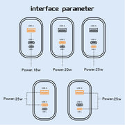 PD30W USB-C / Type-C + 8 Pin + USB-A Reverse Charger Suitable for iPhone Series(UK Plug)