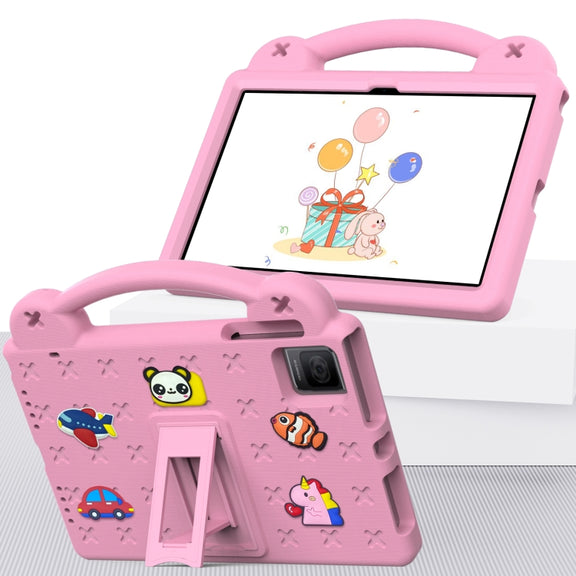 For T-Iobile REVVL Tab 10.36 2023 Handle Kickstand Children EVA Shockproof Tablet Case(Pink)