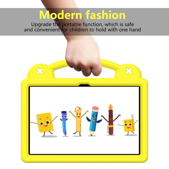 For T-Iobile REVVL Tab 10.36 2023 Handle Kickstand Children EVA Shockproof Tablet Case(Yellow)