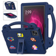 For T-Iobile REVVL Tab 10.36 2023 Handle Kickstand Children EVA Shockproof Tablet Case(Navy Blue) - Others by PMC TechLife | Online Shopping South Africa | PMC TechLife | Buy Now Pay Later Mobicred