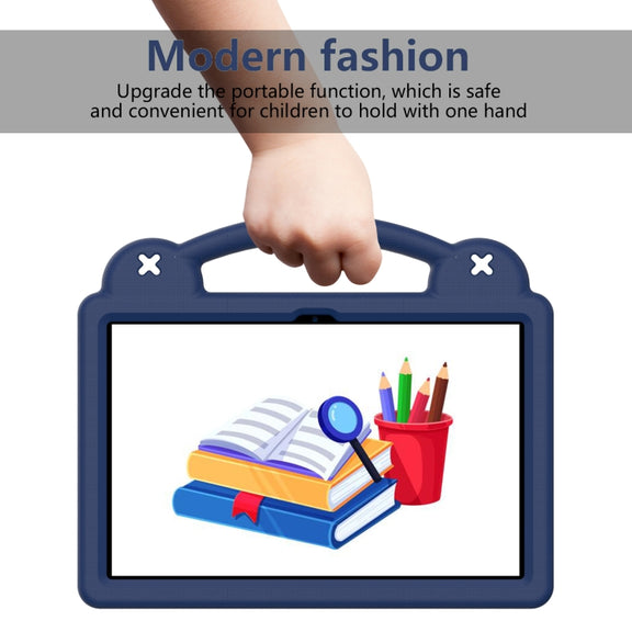 For T-Iobile REVVL Tab 10.36 2023 Handle Kickstand Children EVA Shockproof Tablet Case(Navy Blue)