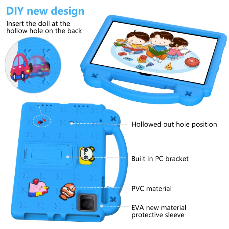 For Blackview Oscal Pad 15 2023 10.36/Tab 11 Handle Kickstand Children EVA Shockproof Tablet Case(Sky Blue)