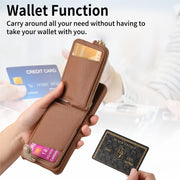 For Samsung Galaxy S24+ 5G Litchi Leather Oil Edge Ring Zipper Wallet Back Phone Case(Brown)