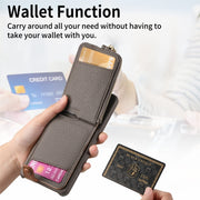 For Samsung Galaxy S24 5G Litchi Leather Oil Edge Ring Zipper Wallet Back Phone Case(Grey)
