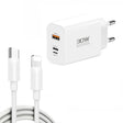 PD30W USB-C / Type-C + 8 Pin + USB Charger with Type-C to 8 Pin Date Cable(EU Plug) - free shipping - PMC TechLife - Order now!
