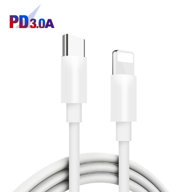 PD30W USB-C / Type-C + 8 Pin + USB Charger with Type-C to 8 Pin Date Cable(US Plug)