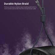 ENKAY 6-in-1 5A USB + Type-C to Type-C / 8 Pin / Micro USB Multifunction Fast Charging Cable, Cable Length:1.3m(Purple)