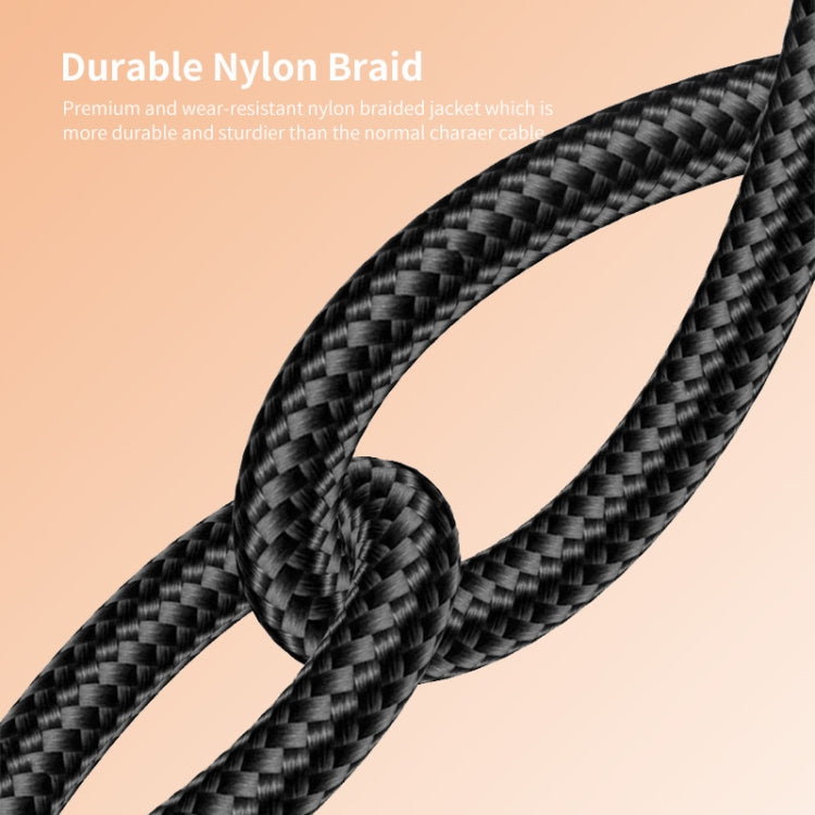 ENKAY 6-in-1 5A USB + Type-C to Type-C / 8 Pin / Micro USB Multifunction Fast Charging Cable, Length:1.2m(Black Orange)