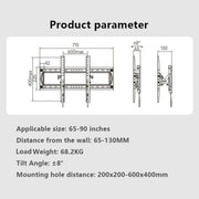 NB DF80-T Angle Adjustable Television Holder Universal 65-90 inch TV Wall Mount Bracket