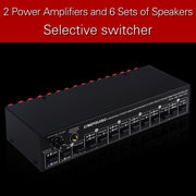 B06 82 In 6 Out Power Amplifier Speaker Selector 6 Region Stereo Speaker Switcher