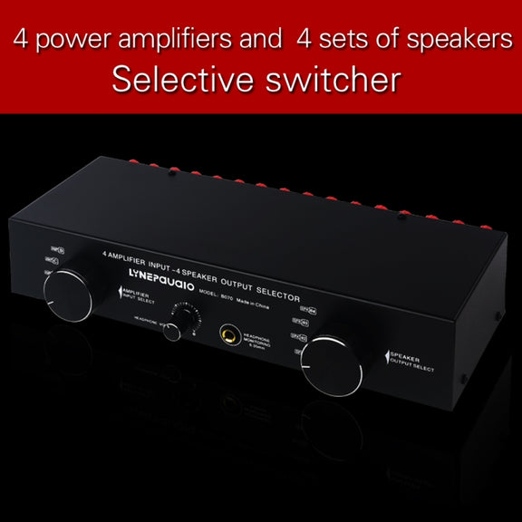 B070 4 Input 4 Ooutput Power Amplifier Speaker Selector Switcher Speaker Comparator