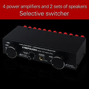 B071 4 Input 2 Output or 2 In 4 Out Power Amplifier Speaker Selector Switcher
