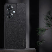 For OPPO Reno11 F Tree Bark Leather Shockproof Phone Case(Black)