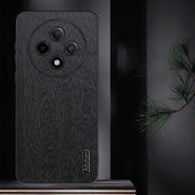 For OPPO A3 Pro Tree Bark Leather Shockproof Phone Case(Black)