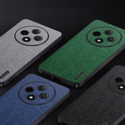 For OPPO A3 Pro Tree Bark Leather Shockproof Phone Case(Black)