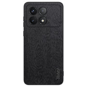 For Xiaomi Redmi K70 Tree Bark Leather Shockproof Phone Case(Black)