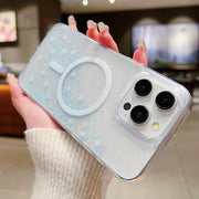 For iPhone 12 Pro Max Explosive Flash Gradient MagSafe TPU Phone Case(Cold Blue)