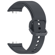 For Samsung Galaxy Fit 3 Solid Color Colorful Buckle Silicone Watch Band(Gray)