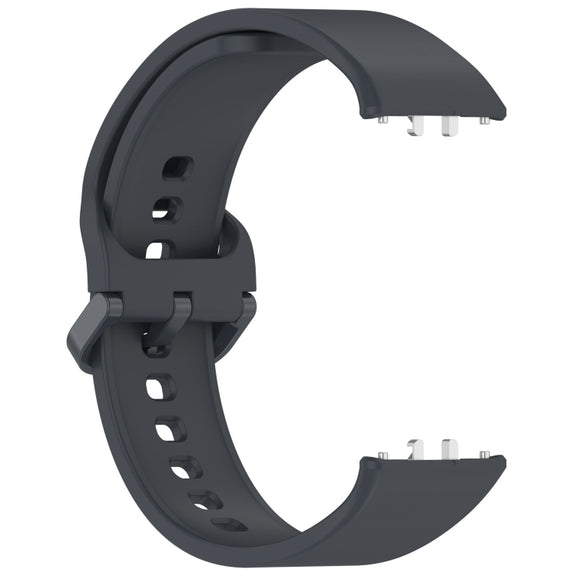 For Samsung Galaxy Fit 3 Solid Color Colorful Buckle Silicone Watch Band(Gray)
