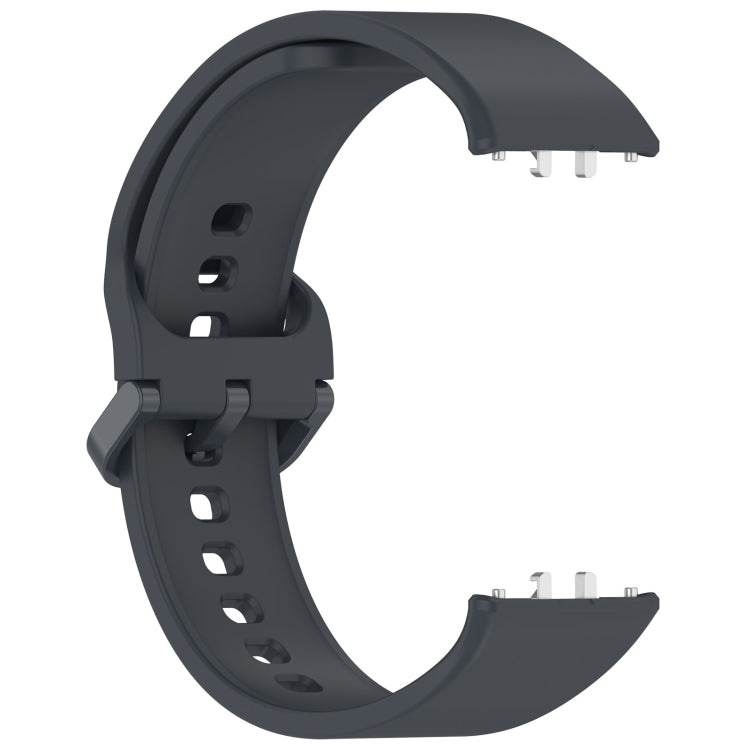 For Samsung Galaxy Fit 3 Solid Color Colorful Buckle Silicone Watch Band(Gray)