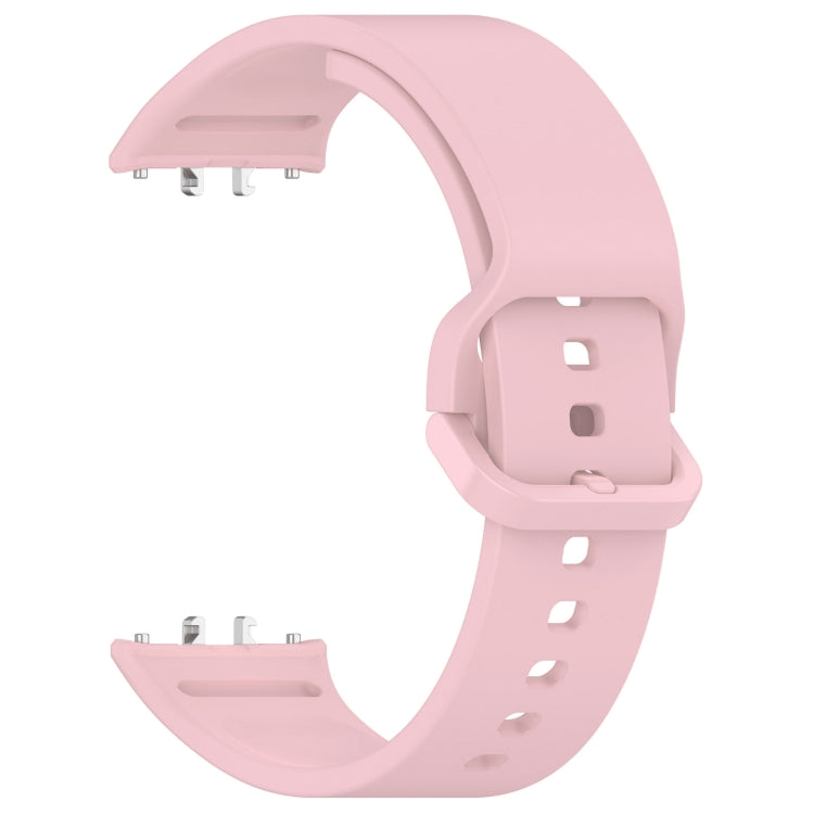For Samsung Galaxy Fit 3 Solid Color Colorful Buckle Silicone Watch Band(Pink)