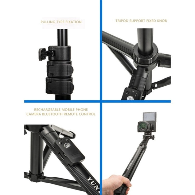 YUNTENG VCT-91666 Bluetooth Selfie Stick Camera Phone Holder Extendable Tripod Stand