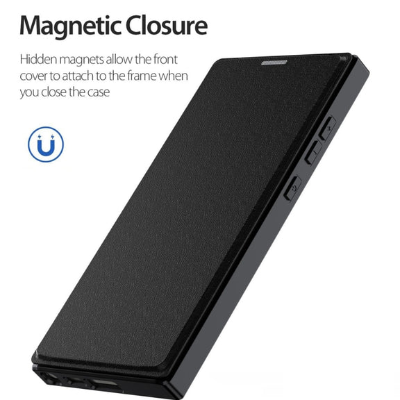 For Samsung Galaxy S24 Ultra 5G MagSafe RFID Blocking Adsorption Flip Leather Phone Case(Grey)
