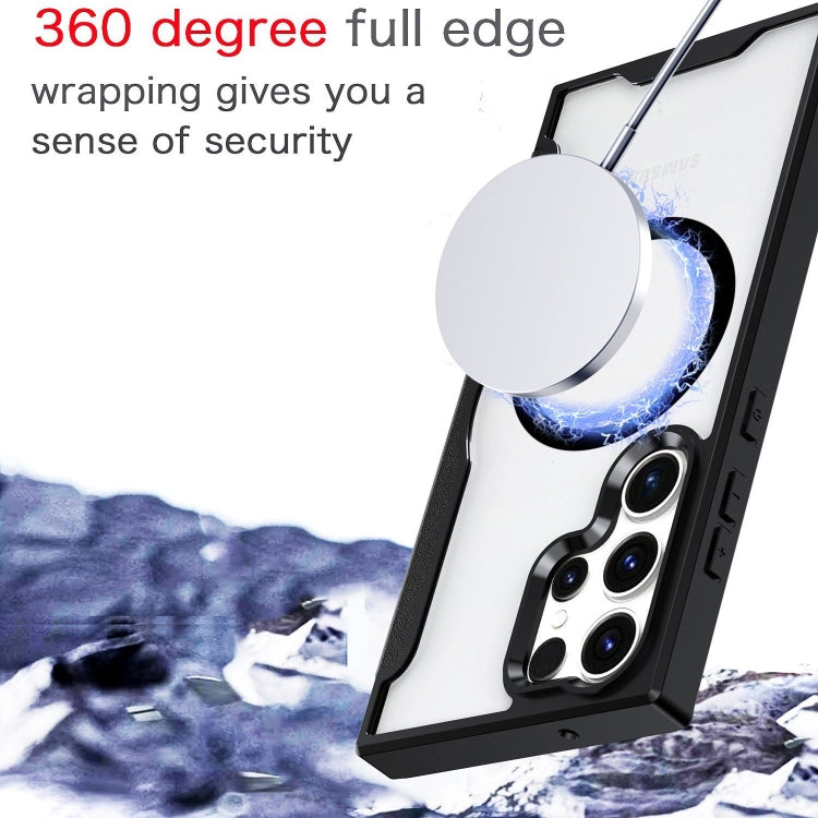 For Samsung Galaxy S24 Ultra 5G MagSafe RFID Blocking Adsorption Flip Leather Phone Case(Grey)