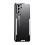 For Samsung Galaxy A55 5G Blade Series TPU Hybrid Metal Phone Case(Silver)