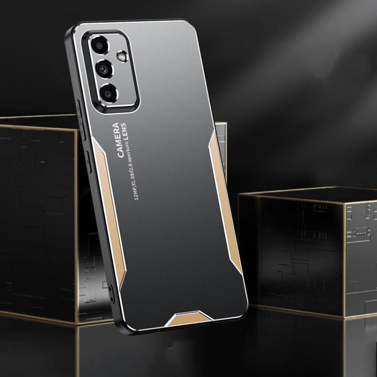 For Samsung Galaxy A55 5G Blade Series TPU Hybrid Metal Phone Case(Silver)