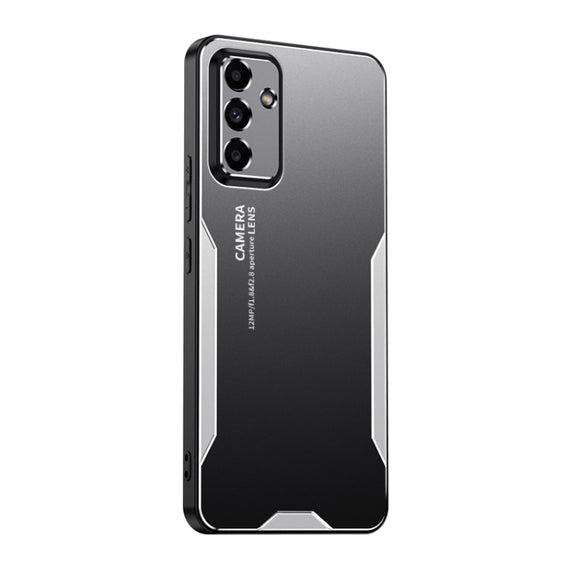 For Samsung Galaxy A55 5G Blade Series TPU Hybrid Metal Phone Case(Silver)