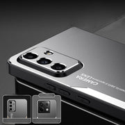 For Samsung Galaxy A55 5G Blade Series TPU Hybrid Metal Phone Case(Silver)