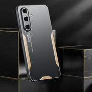 For Samsung Galaxy S24 5G Blade Series TPU Hybrid Metal Phone Case(Silver)