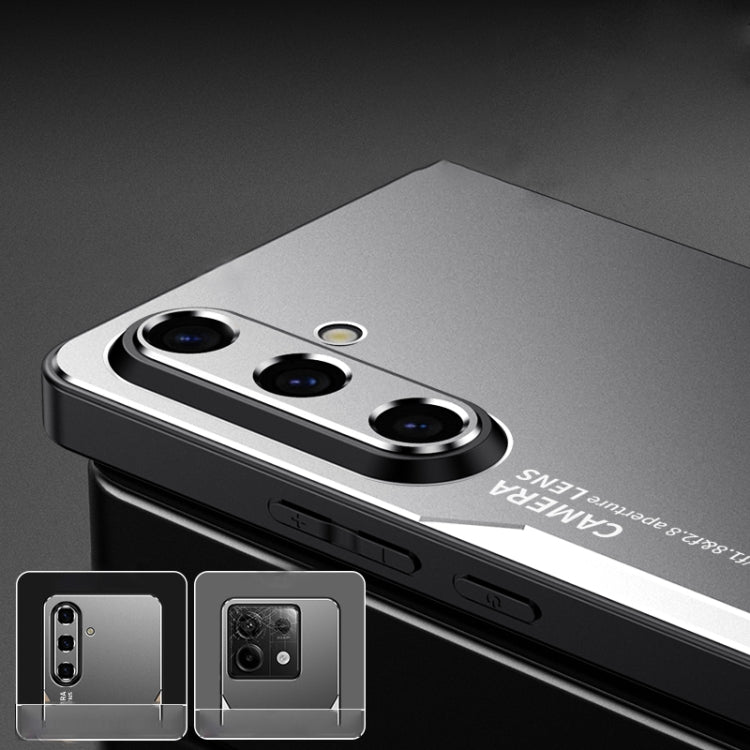 For Samsung Galaxy S24 5G Blade Series TPU Hybrid Metal Phone Case(Blue)