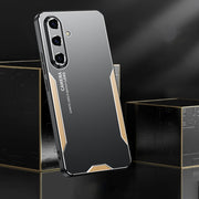 For Samsung Galaxy S24+ 5G Blade Series TPU Hybrid Metal Phone Case(Blue)