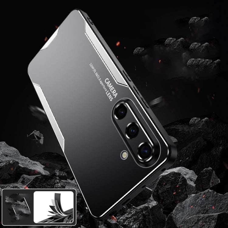 For Samsung Galaxy S24+ 5G Blade Series TPU Hybrid Metal Phone Case(Blue)