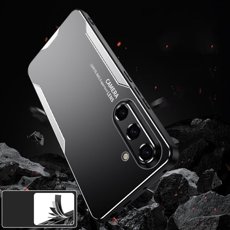 For Samsung Galaxy S25 5G Blade Series TPU Hybrid Metal Phone Case(Blue)