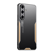 For Samsung Galaxy S25+ 5G Blade Series TPU Hybrid Metal Phone Case(Gold)