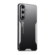 For Samsung Galaxy S25+ 5G Blade Series TPU Hybrid Metal Phone Case(Silver)