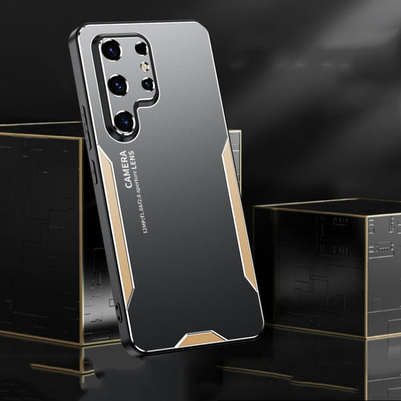 For Samsung Galaxy S25 Ultra 5G Blade Series TPU Hybrid Metal Phone Case(Blue)