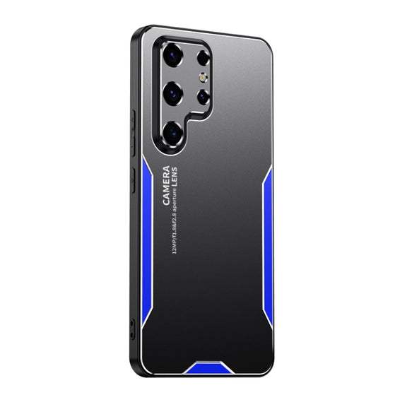 For Samsung Galaxy S25 Ultra 5G Blade Series TPU Hybrid Metal Phone Case(Blue)