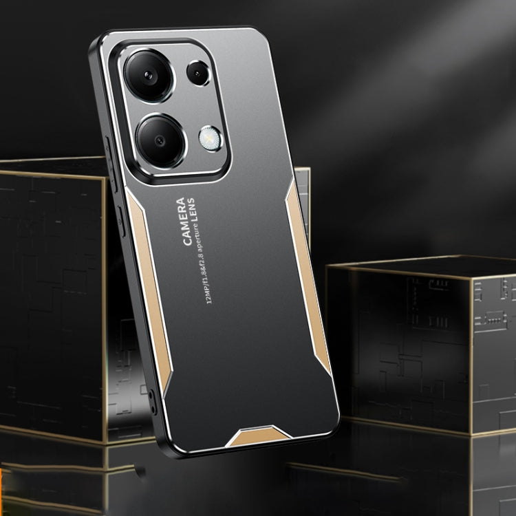 For Xiaomi Redmi Note 13 Pro 4G Blade Series TPU Hybrid Metal Phone Case(Blue)
