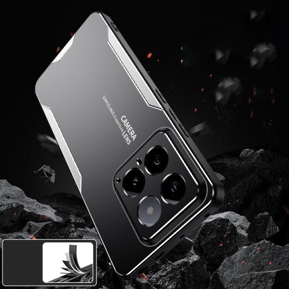 For Xiaomi 14 Blade Series TPU Hybrid Metal Phone Case(Blue)